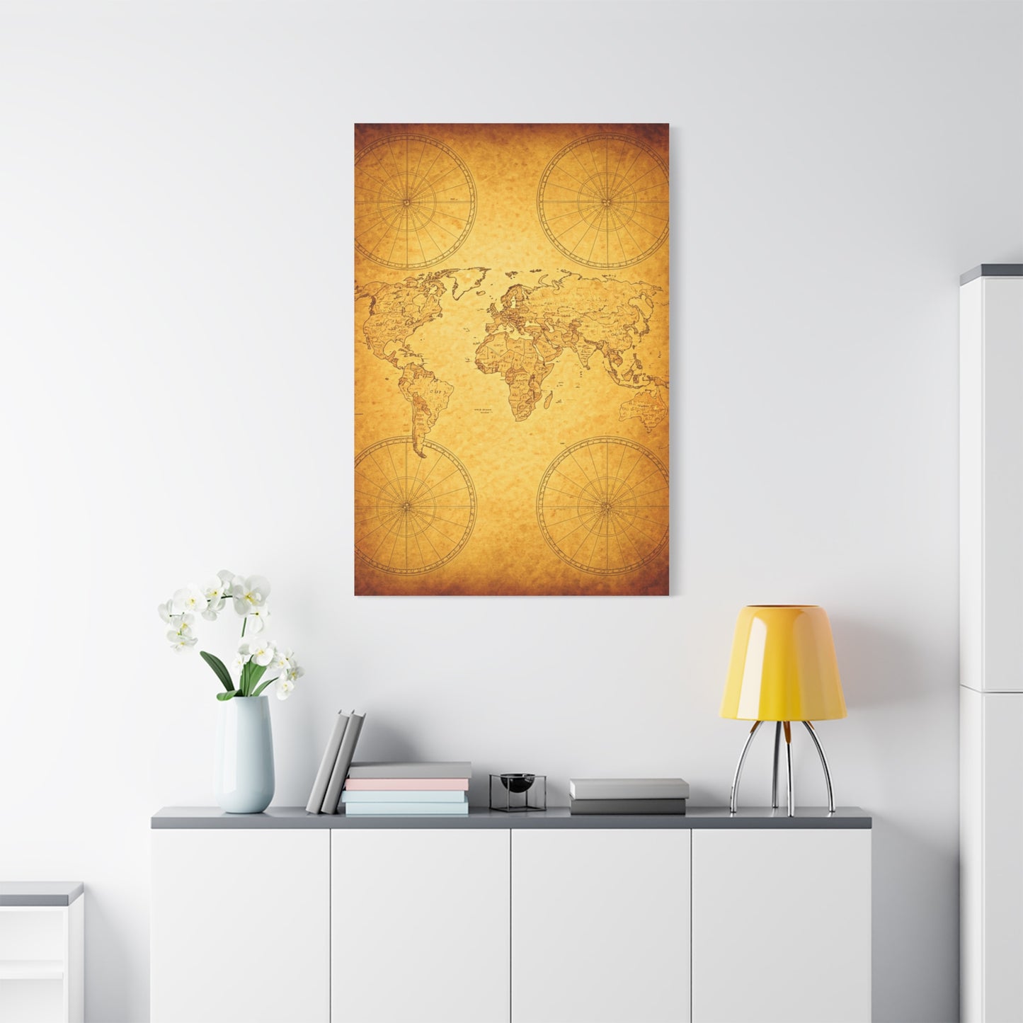 Golden Compass Mandala Art Deco Wall Art & Canvas Prints