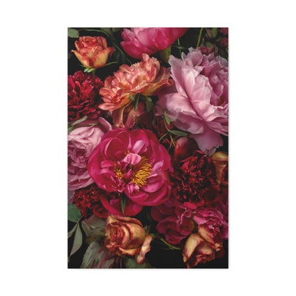 Dramatic Peony Floral Bouquet Wall Art & Canvas Print