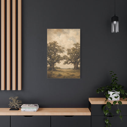 Twin Oak Harmony Landscape Trees Wall Art & Canvas Print