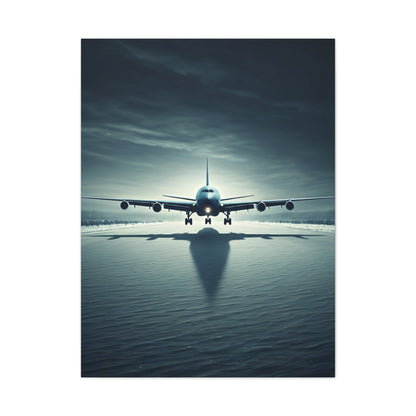 Stormy Runway Jet Arrival Wall Art & Canvas Prints