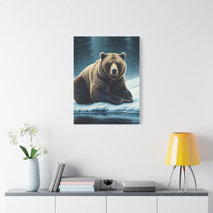 Winter Forest Brown Bear Wall Art & Canvas Prints