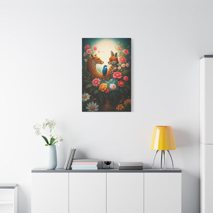Floral Harmony Wildlife Portrait Wall Art & Canvas Prints