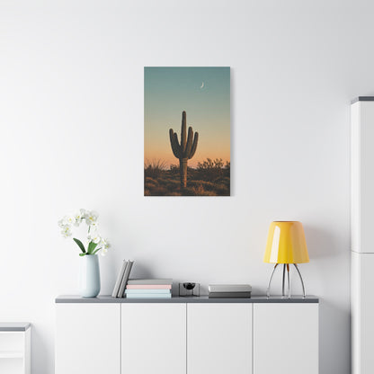 Solitary Saguaro Under Open Desert Sky Wall Art & Canvas Prints