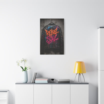 Rebel Soul Leather Graffiti Street Wall Art & Canvas Print