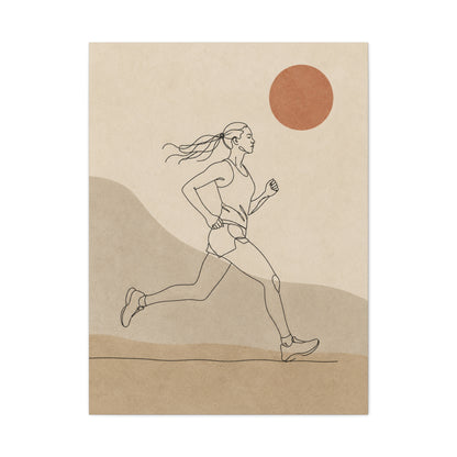Scandinavian Runner Line Art Sports Wall Art & Canvas Print