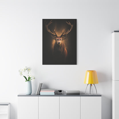 Golden Halo Stag Portrait Wall Art & Canvas Print