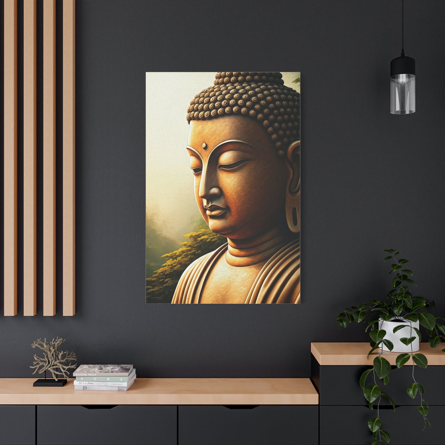 Golden Contemplation Buddha Close-Up Wall Art & Canvas Prints