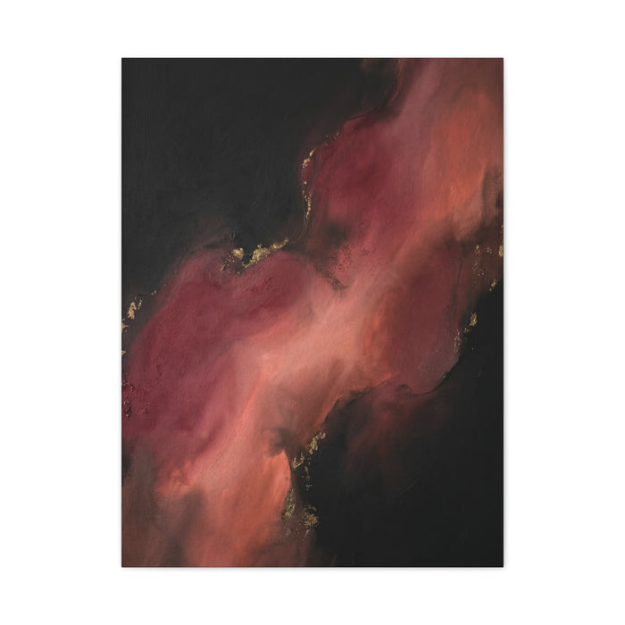 Red and Black Smoky Luxury Abstract Wall Art & Canvas Print