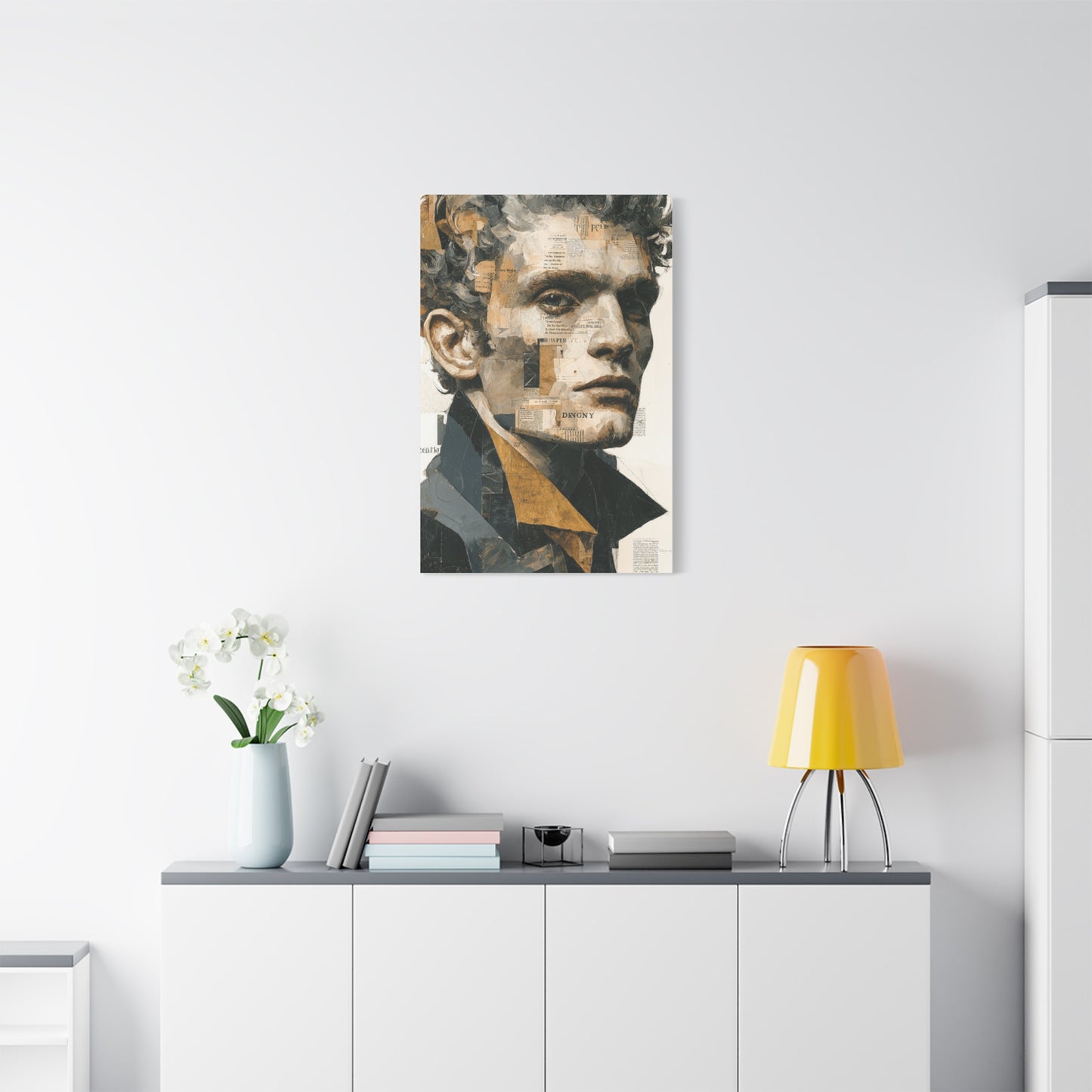 Editorial Male Portrait Collage Wall Art & Canvas Print