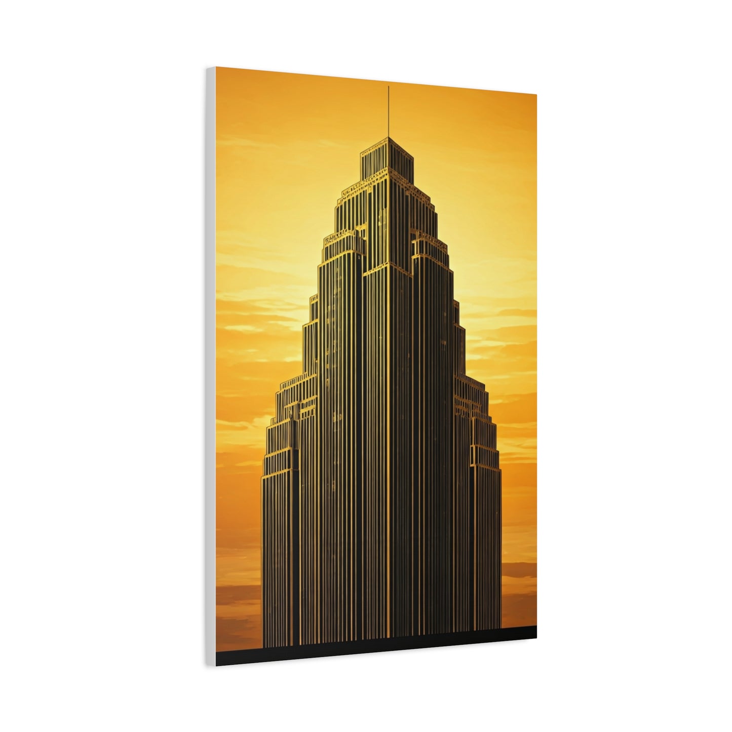 Golden Empire Sunset Skyscraper Wall Art & Canvas Prints