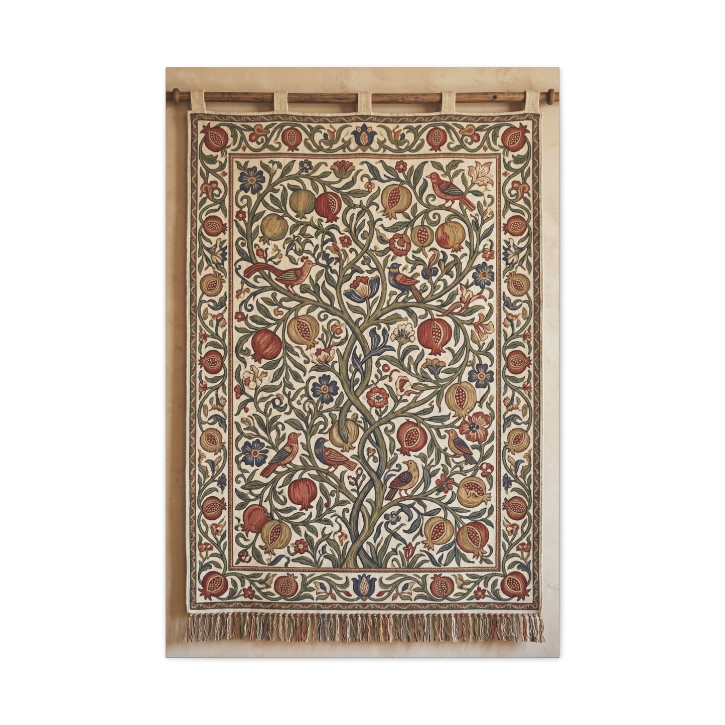 Medieval Floral Tree Tapestry Wall Art & Canvas Print