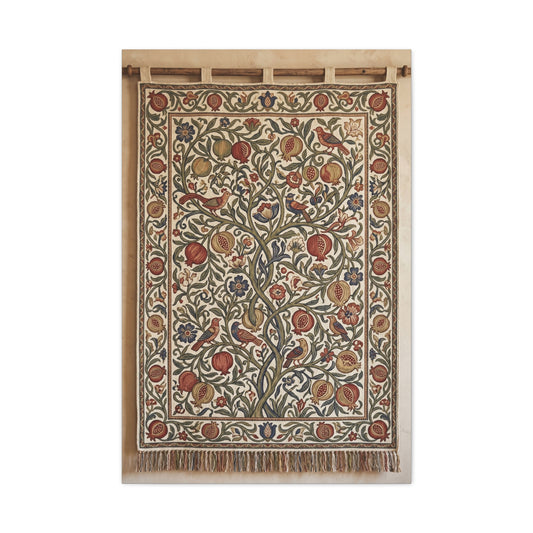 Medieval Floral Tree Tapestry Wall Art & Canvas Print