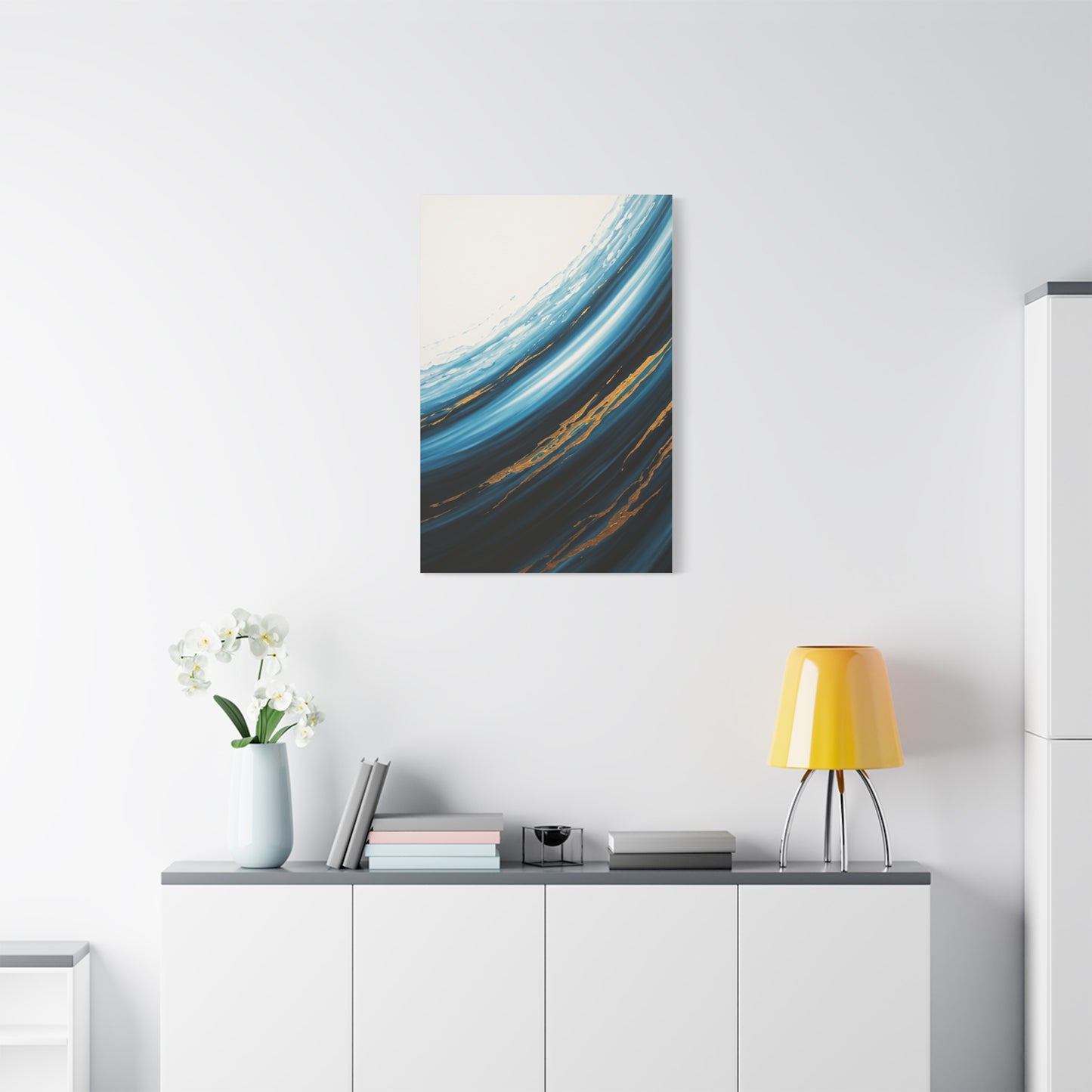 Azure Current Gold Accent Wall Art & Canvas Prints
