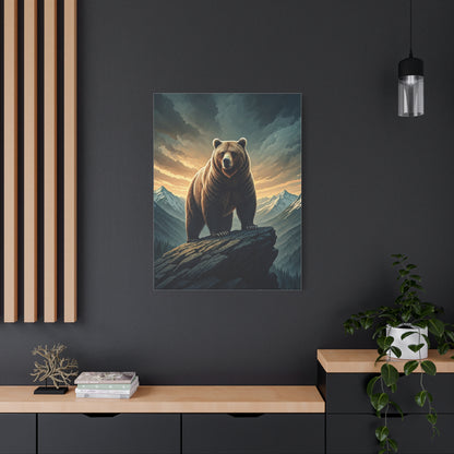 Regal Grizzly Close-Up Portrait Wall Art & Canvas Prints