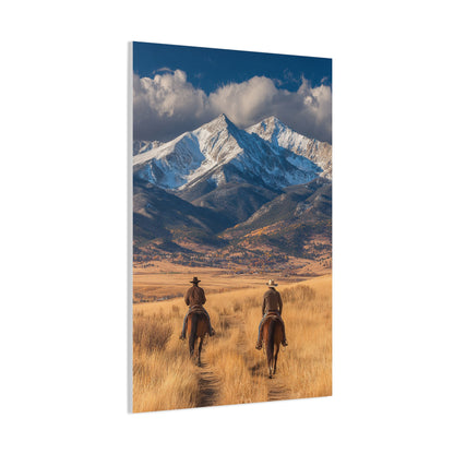 Frontier Riders in the Golden Valley Wall Art & Canvas Print