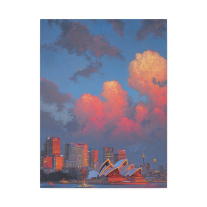Sydney Opera House Sunset Skyline Wall Art & Canvas Print