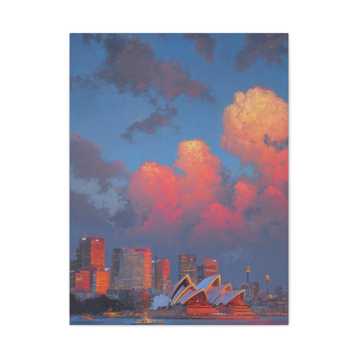 Sydney Opera House Sunset Skyline Wall Art & Canvas Print