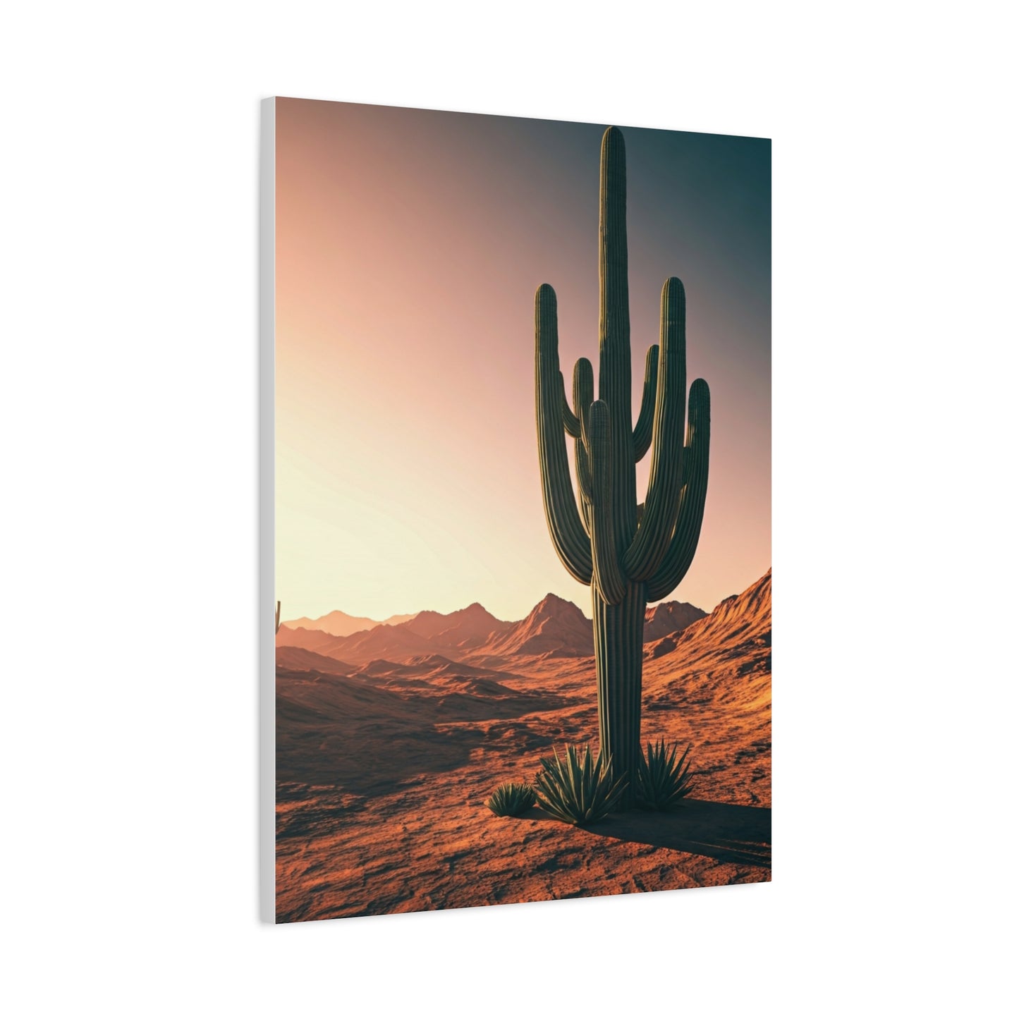 Golden Desert Saguaro Horizon Wall Art & Canvas Prints
