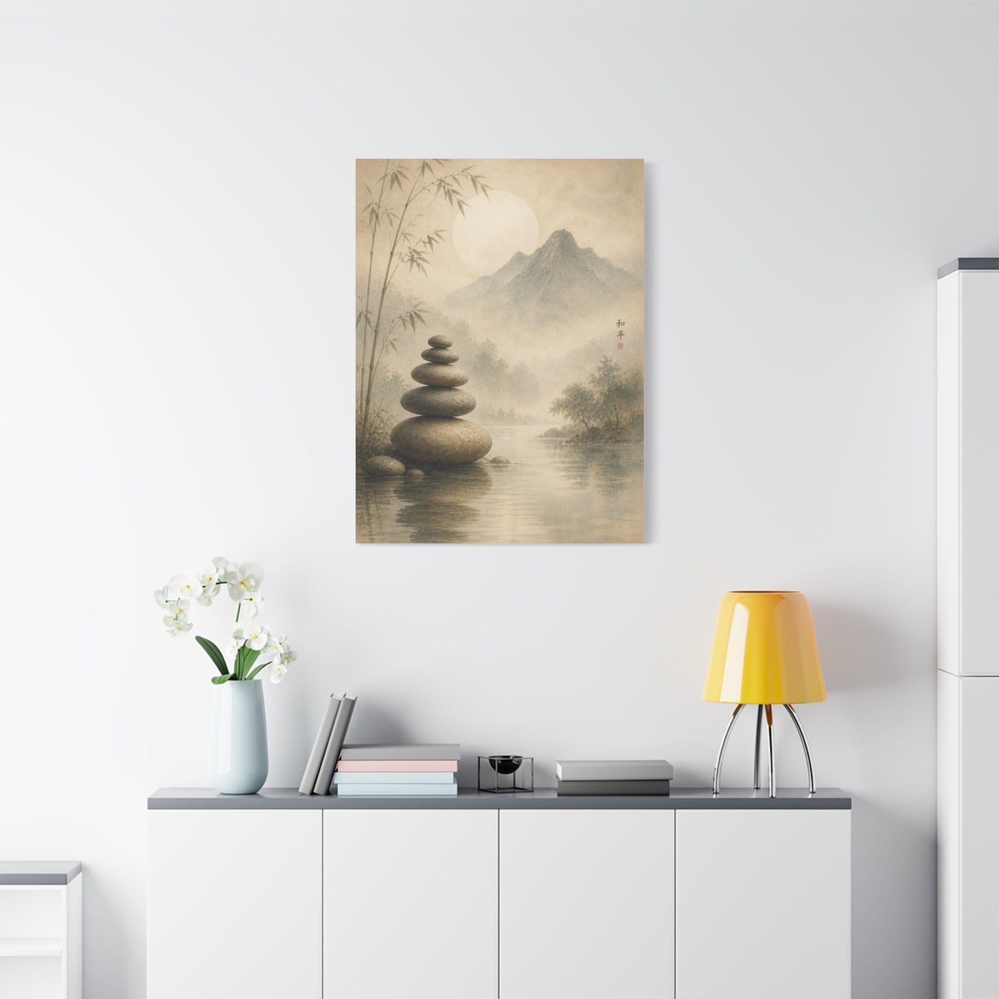 Zen Sacred Stone Landscape Wall Art & Canvas Print