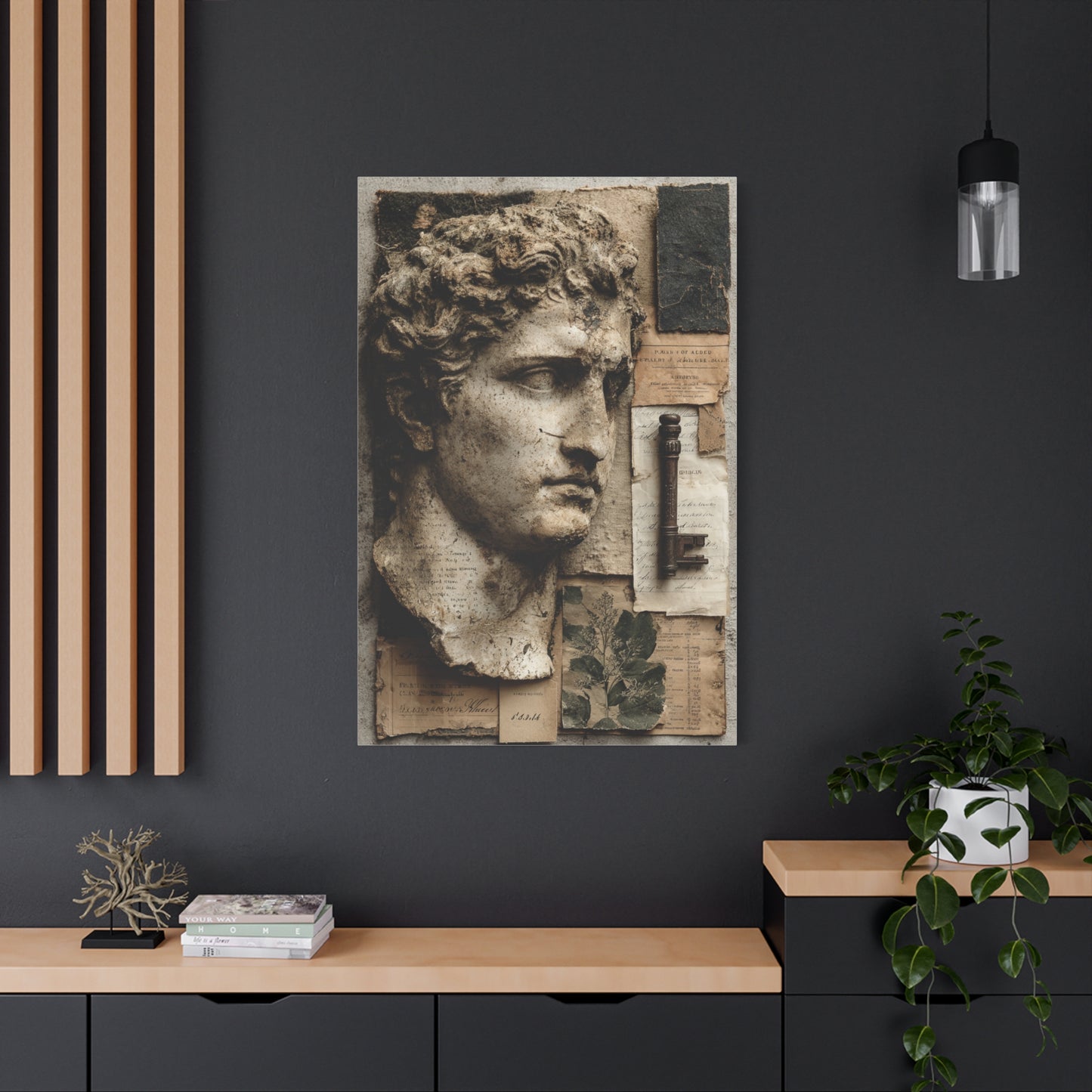 Antique Classical Bust Collage Wall Art & Canvas Print