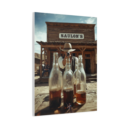 Saloon Bottle Shooting Challenge Wall Art & Canvas Print
