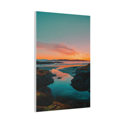 Coastal Sunset Horizon Reflection Wall Art & Canvas Print