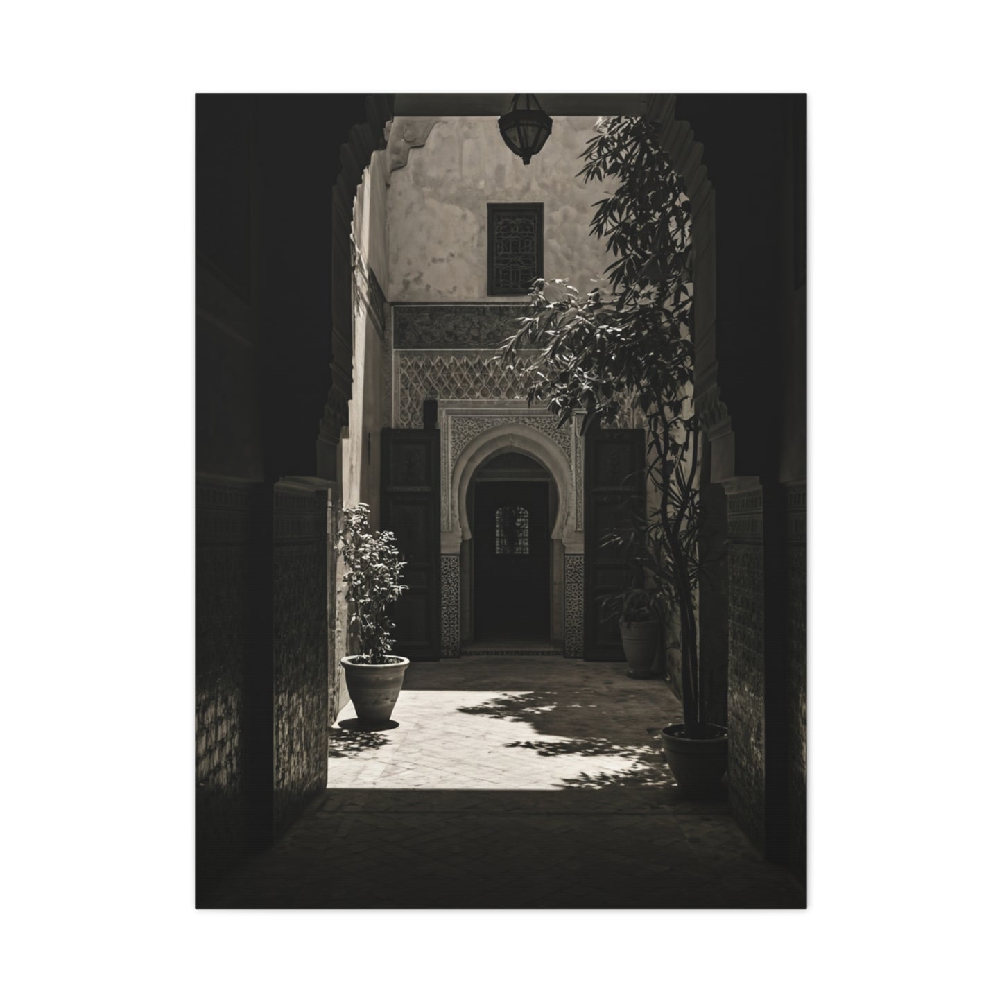 Moorish Courtyard Archway Light Wall Art & Canvas Prints