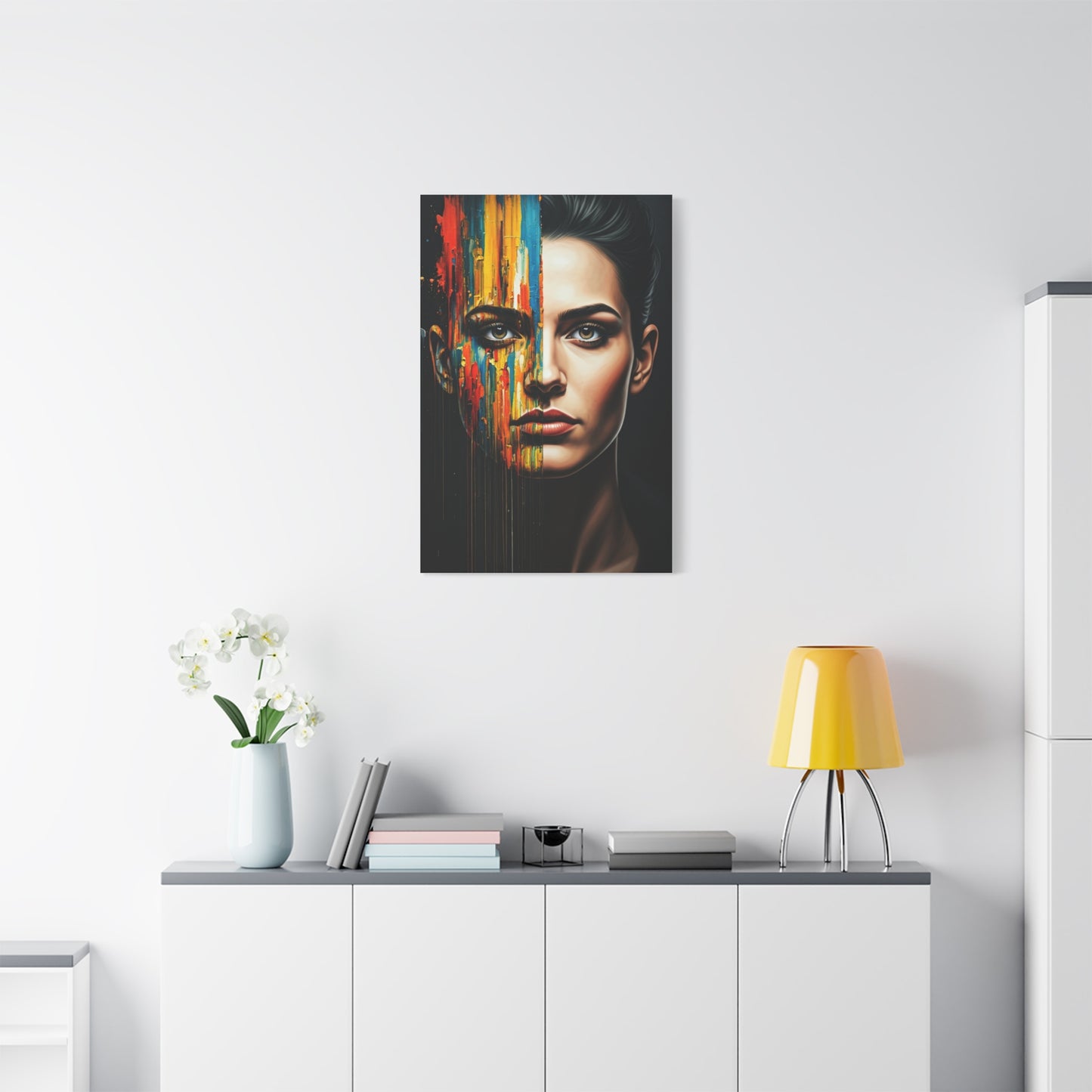 Split Spectrum Portrait Wall Art & Canvas Print