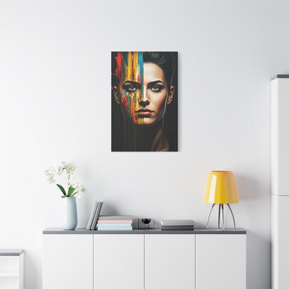 Split Spectrum Portrait Wall Art & Canvas Print
