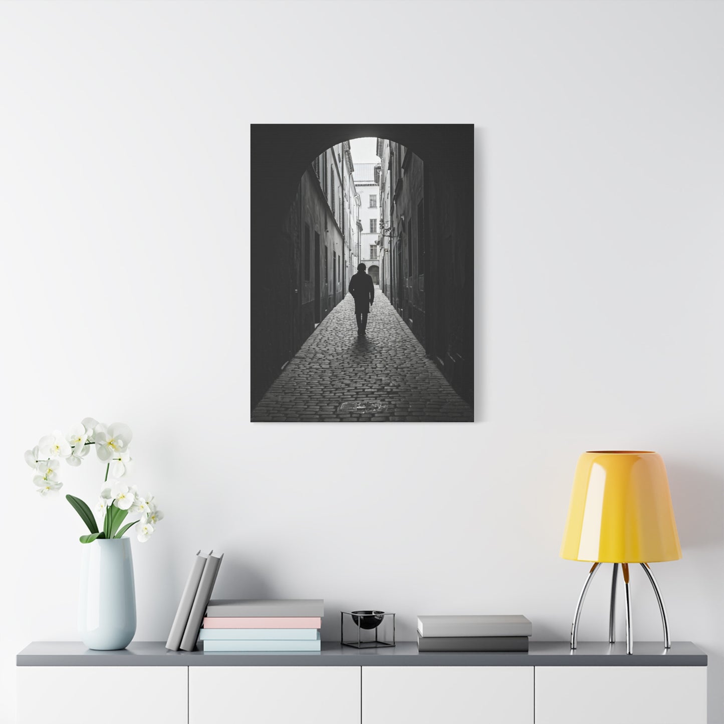 Solitary Alley Silhouette Wall Art & Canvas Prints