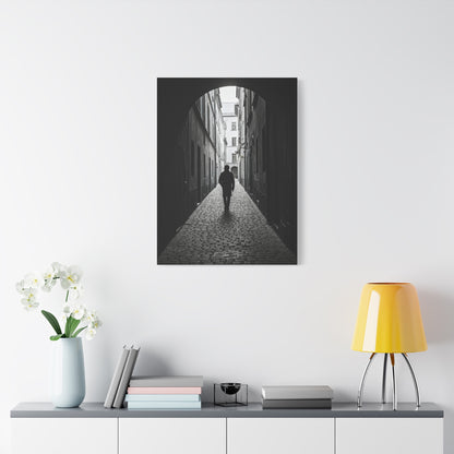 Solitary Alley Silhouette Wall Art & Canvas Prints