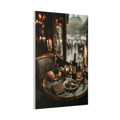 Parisian Bistro Window Table Wall Art & Canvas Print