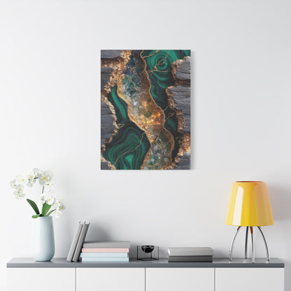 Emerald Geode Abstract Wall Art & Canvas Print