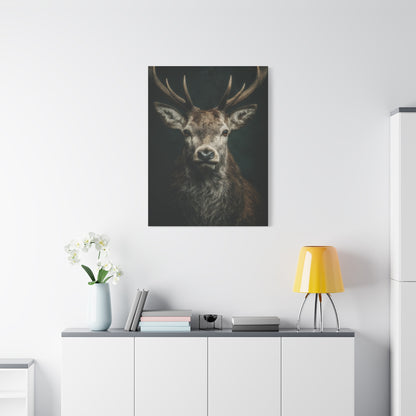 Majestic Crowned Red Stag Portrait Wall Art & Canvas Print