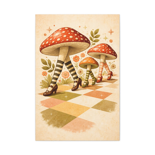 Funny Surreal Mushroom Poster Aesthetic Wall Art & Canvas Print