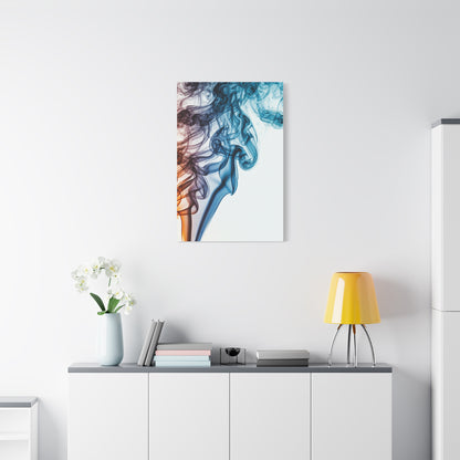 Blue and Amber Smoke Flow Abstract Wall Art & Canvas Prints