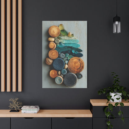 Driftwood and Sea Stone Abstract Wall Art & Canvas Print
