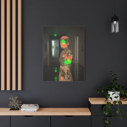 Luminous Crystal Figure Installation Wall Art & Canvas Print