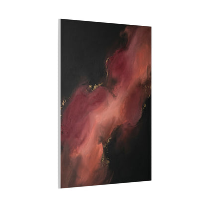 Red and Black Smoky Luxury Abstract Wall Art & Canvas Print