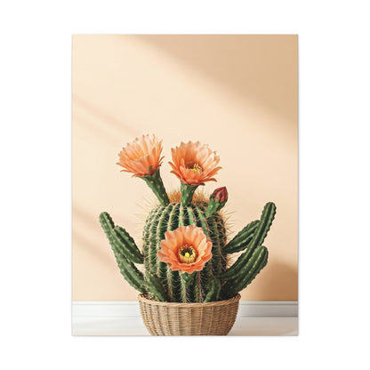 Blooming Desert Barrel Cactus Wall Art & Canvas Prints