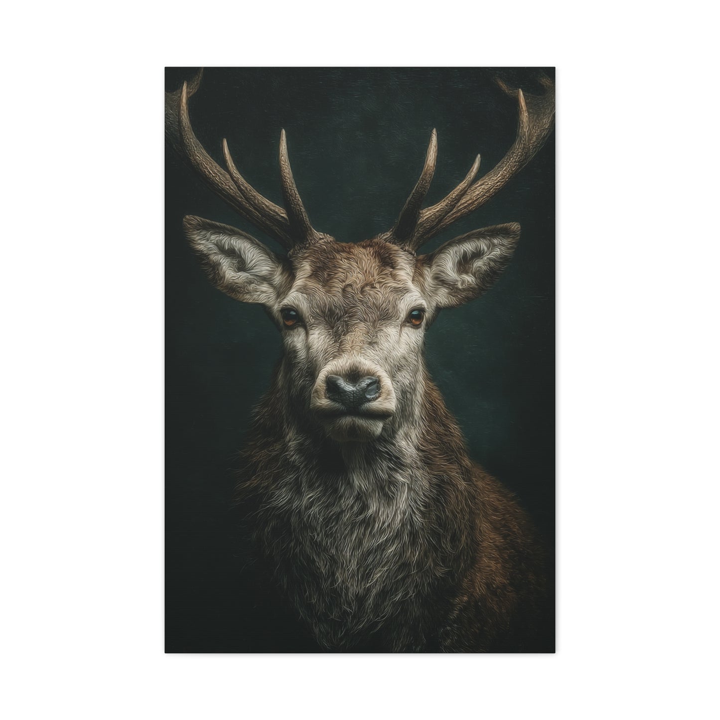 Majestic Crowned Red Stag Portrait Wall Art & Canvas Print