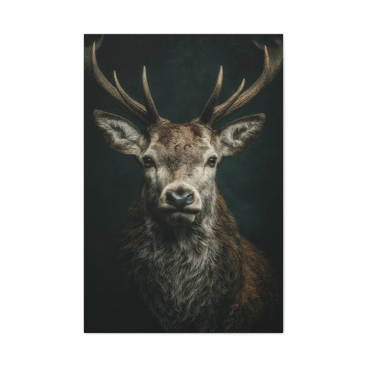 Majestic Crowned Red Stag Portrait Wall Art & Canvas Print