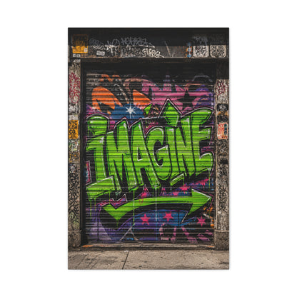 Urban Graffiti Statement Door Street Wall Art & Canvas Print