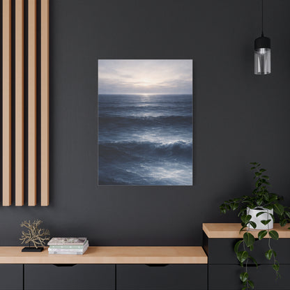 Calm Navy Ocean Horizon Wall Art & Canvas Print