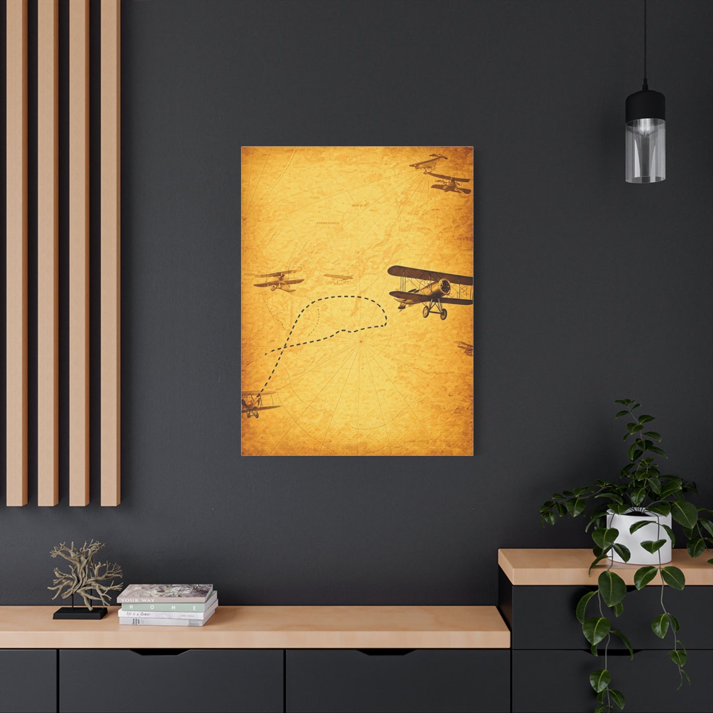 Vintage Aviation Flight Path Wall Art & Canvas Prints