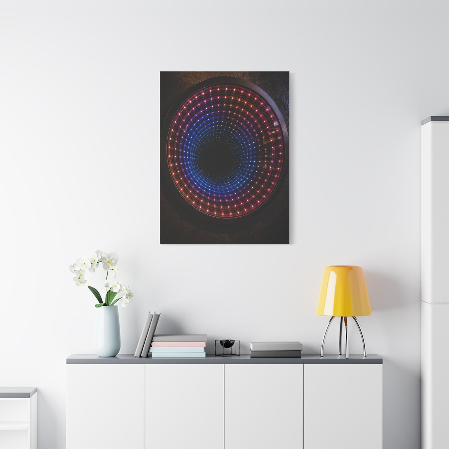 Infinity Neon Tunnel Mirror Wall Art & Canvas Print
