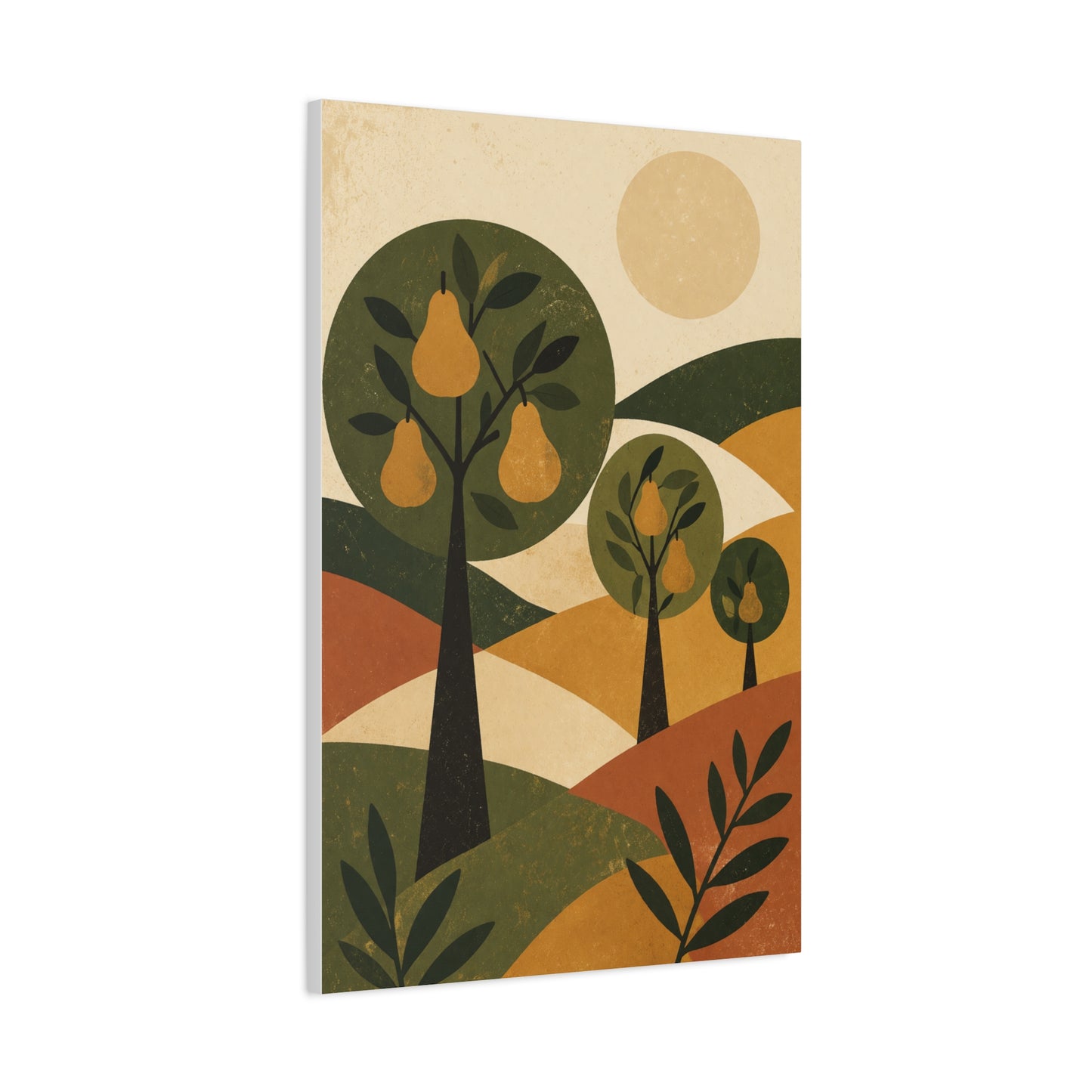 Stylized Orchard Landscape Wall Art & Canvas Print