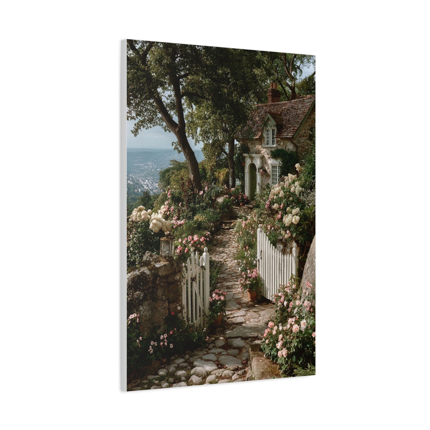 Cottage Garden Entrance Path Wall Art & Canvas Print