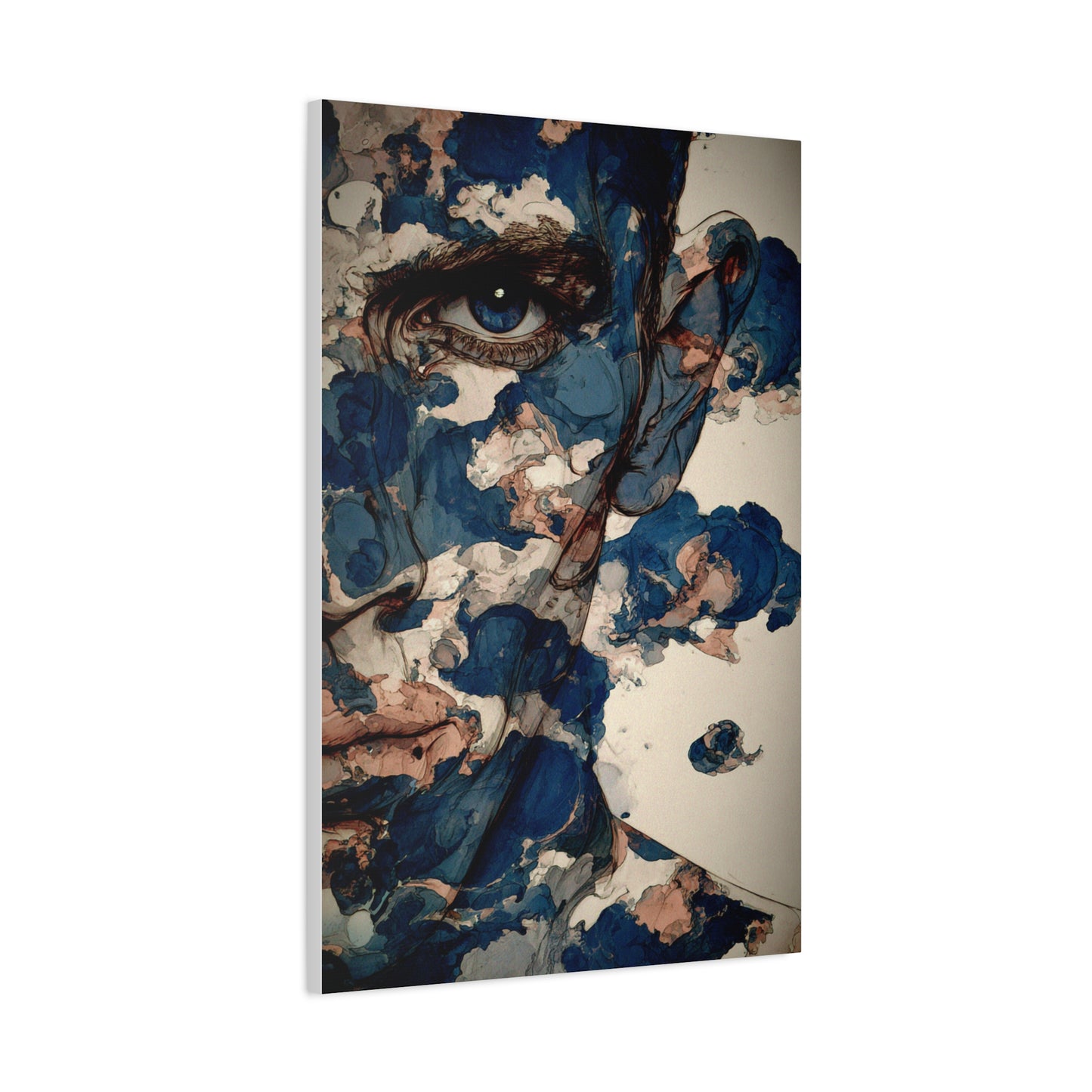 Ink Cloud Portrait Abstract Wall Art & Canvas Print