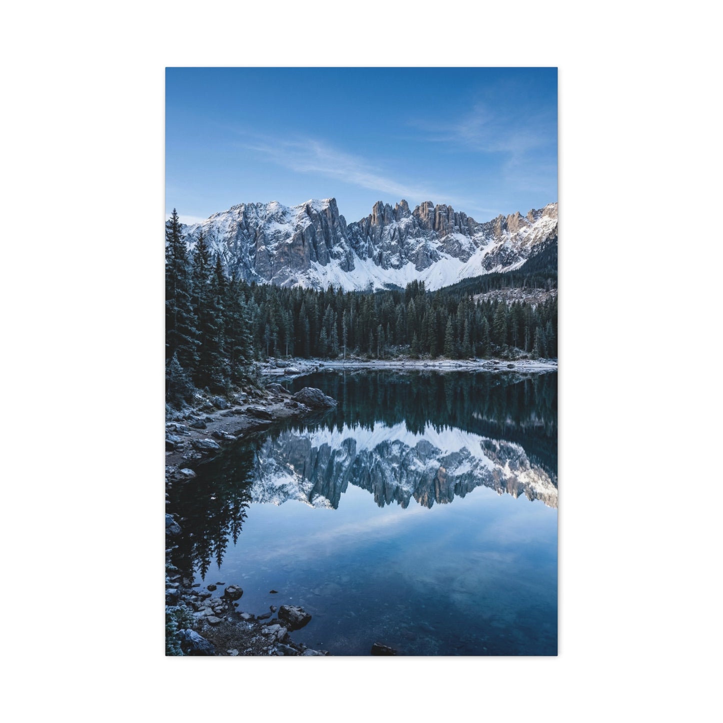Crisp Alpine Mirror Lake Wall Art & Canvas Print